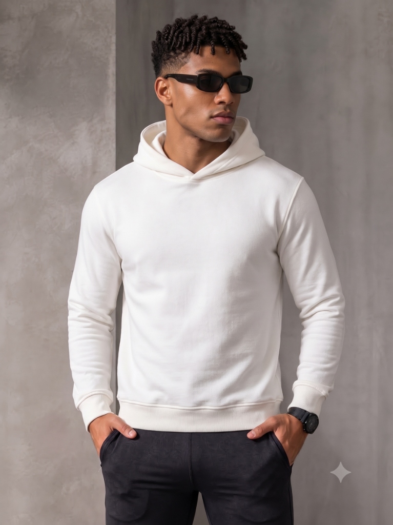 Drop-Shoulder Pullover Hoodie